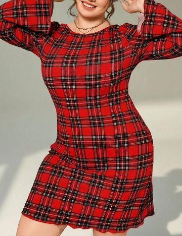 Rochie scurta SHEIN CURVE, rosu