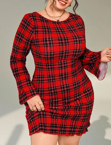 Rochie scurta SHEIN CURVE, rosu