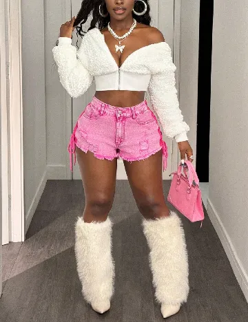 Pantaloni scurti SHEIN, roz