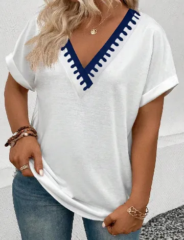 Tricou SHEIN CURVE, alb