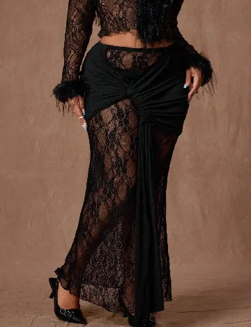 Fusta SHEIN CURVE, negru