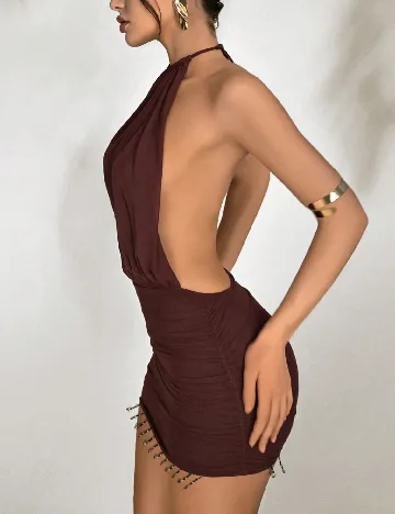 Rochie scurta SHEIN, maro