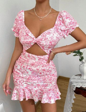 Rochie scurta SHEIN, roz