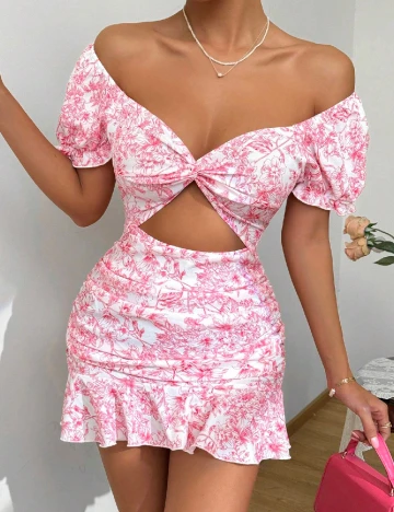 Rochie scurta SHEIN, roz