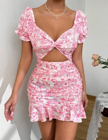 Rochie scurta SHEIN, roz