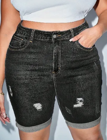 Pantaloni scurti SHEIN CURVE, gri