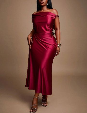 Rochie lunga SHEIN CURVE, rosu