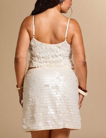 Top SHEIN CURVE, ecru