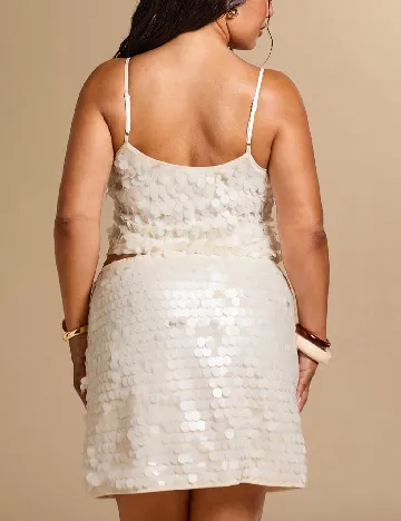 Top SHEIN CURVE, ecru