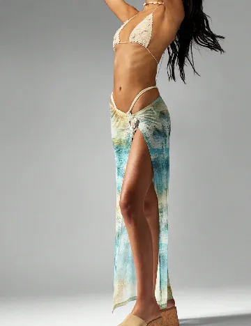 Fusta de plaja SHEIN, albastru