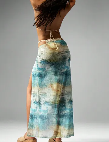 Fusta de plaja SHEIN, albastru