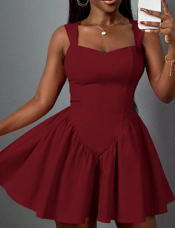 Rochie scurta SHEIN, visiniu