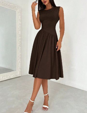 Rochie medie SHEIN, maro