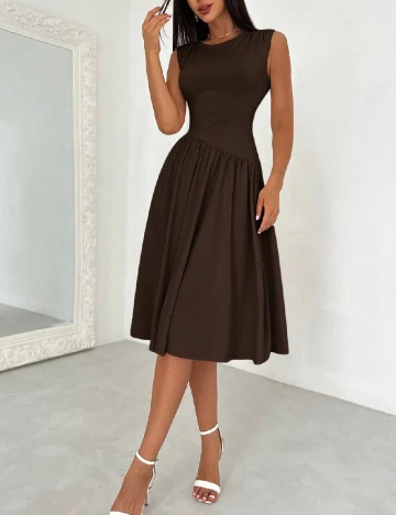 Rochie medie SHEIN, maro