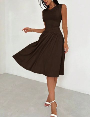 Rochie medie SHEIN, maro