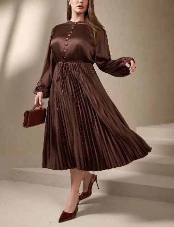 Rochie medie SHEIN CURVE, maro