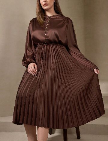 Rochie medie SHEIN CURVE, maro