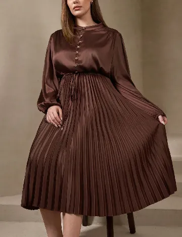 Rochie medie SHEIN CURVE, maro