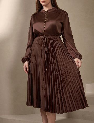 Rochie medie SHEIN CURVE, maro