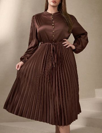 Rochie medie SHEIN CURVE, maro