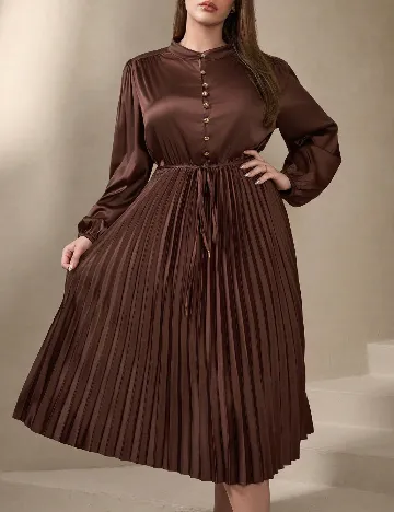 Rochie medie SHEIN CURVE, maro