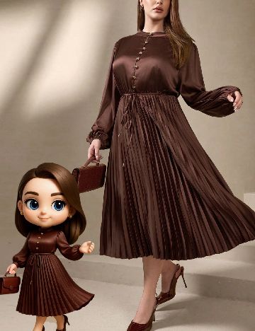 Rochie medie SHEIN CURVE, maro