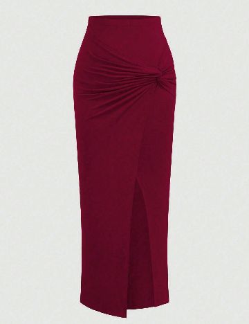 Fusta SHEIN CURVE, visiniu