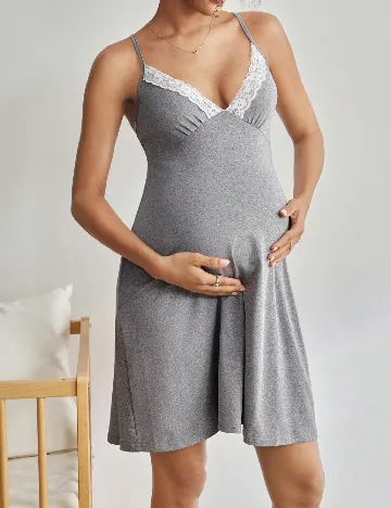 Rochie de noapte SHEIN Maternity, gri