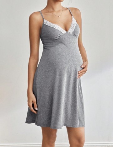 Rochie de noapte SHEIN Maternity, gri