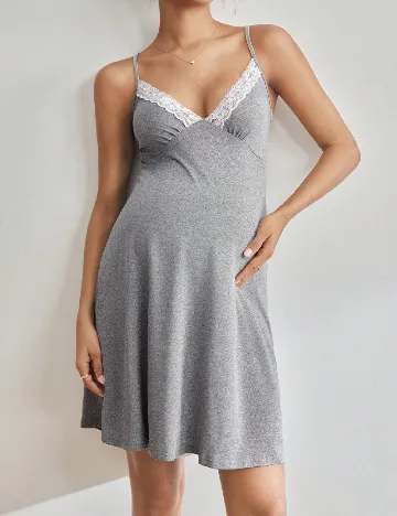 Rochie de noapte SHEIN Maternity, gri