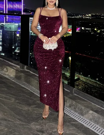 Rochie lunga SHEIN, roz inchis