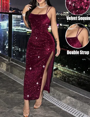 Rochie lunga SHEIN, roz inchis