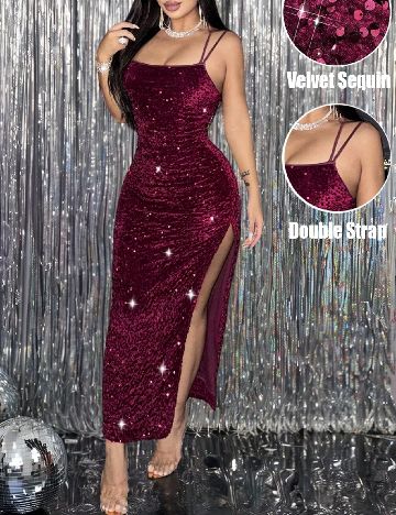 Rochie lunga SHEIN, roz inchis