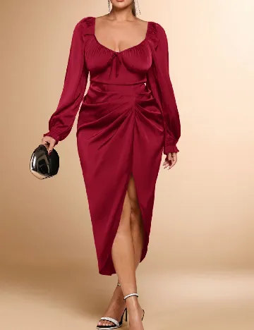 Rochie medie SHEIN CURVE, rosu