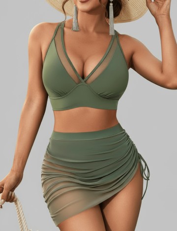 Costum de baie SHEIN, verde