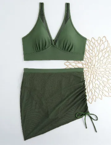 Costum de baie SHEIN, verde