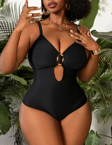 Costum de baie SHEIN CURVE, negru