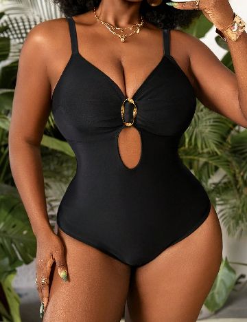 Costum de baie SHEIN CURVE, negru