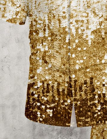 Compleu SHEIN, alb/auriu