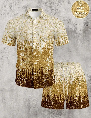 Compleu SHEIN, alb/auriu