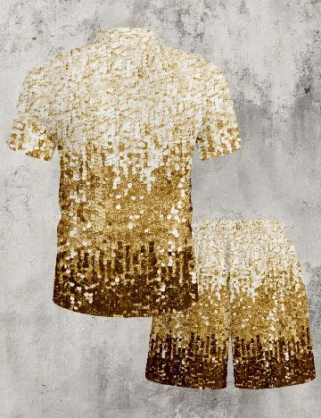 Compleu SHEIN, alb/auriu