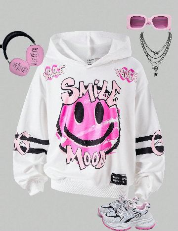 Hanorac Shein Kids, alb