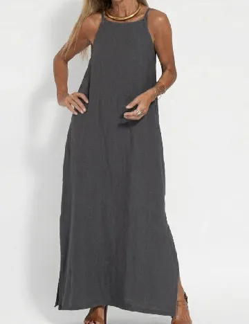 Rochie medie Only, gri inchis