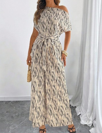 Salopeta SHEIN CURVE, crem