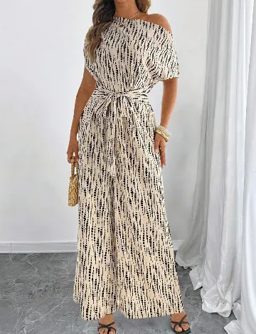 Salopeta SHEIN CURVE, crem