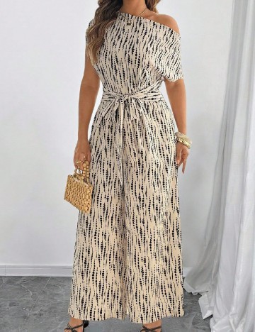 Salopeta SHEIN CURVE, crem