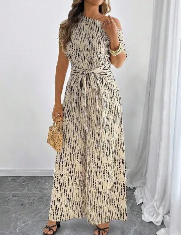 Salopeta SHEIN CURVE, crem