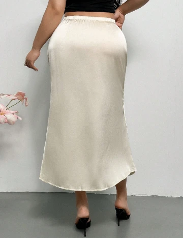 Fusta SHEIN CURVE, ecru