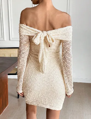 Rochie scurta SHEIN, crem