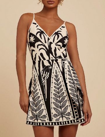 Rochie scurta SHEIN, crem/negru